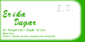 erika dugar business card